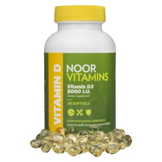 Vitamin D3 5000 IU (60 Softgels, Halal)